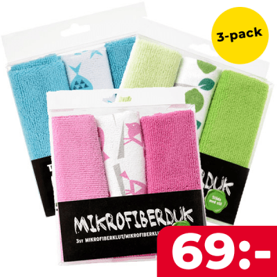 Mikrofiberduk 3-pack